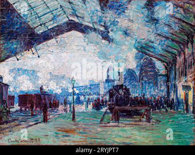 Ankunft des Normandie-Zuges, Gare Saint-Lazare Claude Monet. Stockfoto