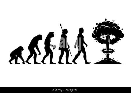 Ist der Untergang die Zukunft der Menschheit? Stock Vektor
