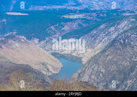 Landschaft von Ribeira Sacra in Galicien Stockfoto