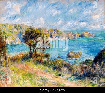 Blick auf Guernsey Gemälde in hoher Auflösung von Pierre-Auguste Renoir. Stockfoto