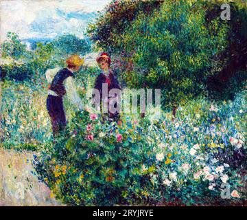 Pflückengemälde in hoher Auflösung von Pierre-Auguste Renoir. Stockfoto