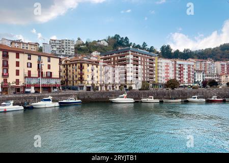 Wunderschöne Altstadt Ondarroa im Baskenland, Spanien. Stockfoto