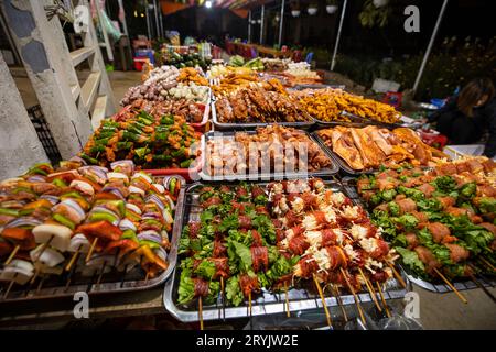Street Food Restaurants in Sapa in Nordvietnam Stockfoto