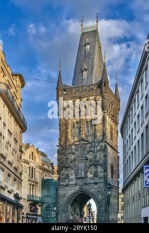 Pulverturm, Prag, Tschechische republik Stockfoto