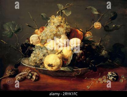 Frans Snyders (1579-1657) - Stillleben mit Obstschale 51 x 70 Stockfoto