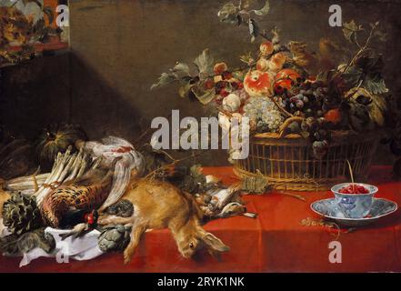 Frans Snyders (1579-1657) - Stillleben mit Jagdbeute, Obstkorb und Gemüse um 1620 Stockfoto