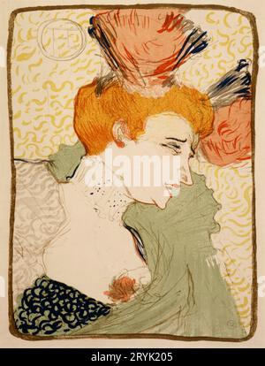 Henri de Toulouse-Lautrec: Mlle. Marcelle Lender en buste, 1895 Henri de Toulouse-Lautrec: Mlle. Marcelle Lender, en buste. Porträt von Marcelle Lender als Fandango-tanzende Königin Galswintha im Théâtre des Variétés. Buntstift-Lithographie, farbig, 1895. Stockfoto