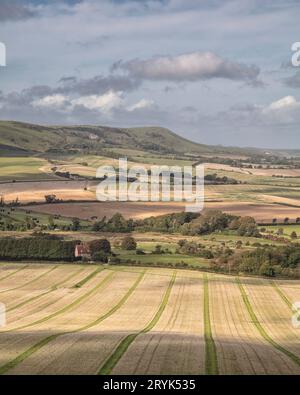 Blick auf South Downs in der Nähe von Wilmington Stockfoto