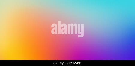 Orange Lila Blau abstrakter Hintergrund mit Farbverlauf und breitem Bannerdesign im Webheader Stockfoto
