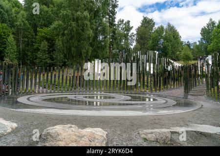 Jeppe Hein, Path of Silence 2016, Kistefoss Museum, Jevnaker, Norwegen Stockfoto