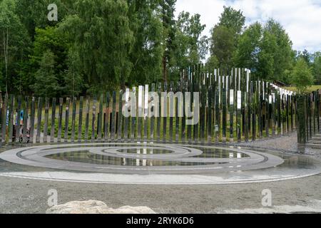 Jeppe Hein, Path of Silence 2016, Kistefoss Museum, Jevnaker, Norwegen Stockfoto