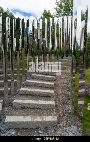 Jeppe Hein, Path of Silence 2016, Kistefoss Museum, Jevnaker, Norwegen Stockfoto