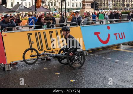 Glasgow, Schottland, Großbritannien. Oktober 2023. Athleten, die beim jährlichen Great Scottish Run teilnehmen. Quelle: Skully/Alamy Live News Stockfoto