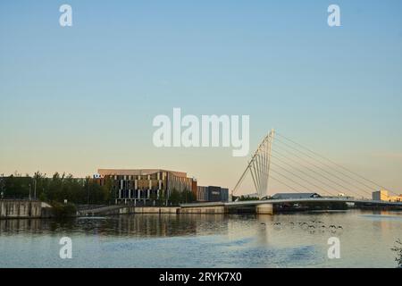 ITV Granada Studios am Manchester Ship Canal auf der Trafford-Seite der Salford Quays Stockfoto