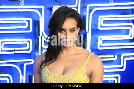 Hannah John-Kamen nimmt an der europäischen Premiere von „Ready Player One“ im Vue West End in London Teil. Stockfoto