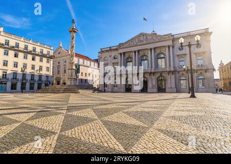 Lissabon Portugal, Skyline der Stadt am Kloster Jeronimos Stockfoto