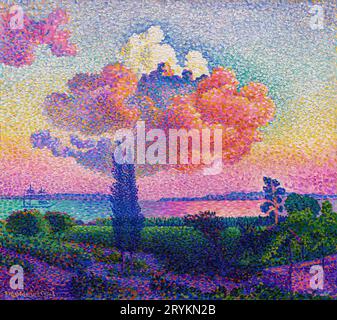 Das Gemälde der Pink Cloud in hoher Auflösung von Henri-Edmond Cross. Stockfoto