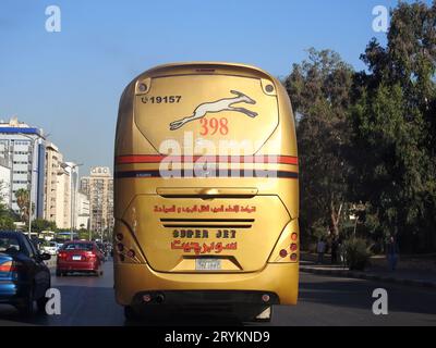 Kairo, Ägypten, 10. September 2023: Super Jet Bus, Superjet Lines, offiziell die Arab Union for Land Transport Company, ein großer gemeinsamer Träger von Passeng Stockfoto