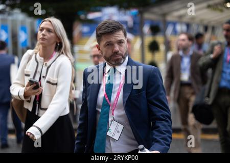 Manchester am Sonntag, den 1. Oktober 2023. Stephen Crabb, Abgeordneter der Conservative Party Conference am 1. Oktober 2023 im Manchester Central Convention Complex in Manchester. (Foto: Pat Scaasi | MI News) Credit: MI News & Sport /Alamy Live News Stockfoto