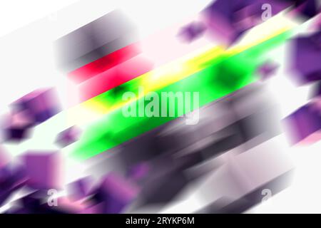 Abstrakter Hintergrund mit verschwommenen geometrischen Formen. Vektorillustration für Ihre Konstruktion. Stockfoto