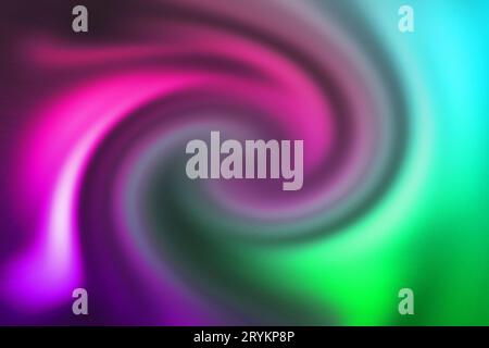 Abstrakter Hintergrund mit glatten Linien in lila, rosa und grünen Farben. Stockfoto