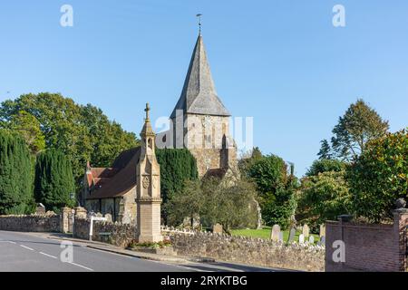 St. Bartholomew's Church, School Hill, Burwash, East Sussex, England, Vereinigtes Königreich Stockfoto