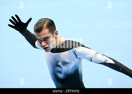 Pau GARCIA (ESP), während des Senior Men, Long Program, bei den künstlerischen Skating-Weltmeisterschaften Ibagu-Tolima 2023, im Parque Deportivo Municipal, am 28. September 2023 in Ibagu, Kolumbien. Quelle: Raniero Corbelletti/AFLO/Alamy Live News Stockfoto