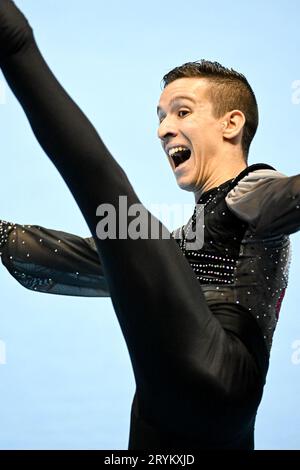 Kilian GOMIS (ESP), während des Senior Men, Long Program, bei den künstlerischen Skating-Weltmeisterschaften Ibagu-Tolima 2023, im Parque Deportivo Municipal, am 28. September 2023 in Ibagu, Kolumbien. Quelle: Raniero Corbelletti/AFLO/Alamy Live News Stockfoto