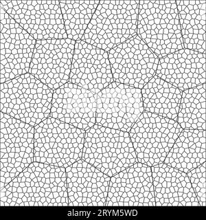 Nahtlose Textur von gerissenem Glas. Vektorillustration. Schwarz-weiß Stockfoto