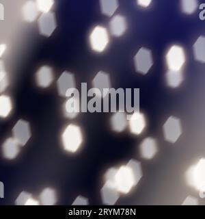 Verschwommenes Nachtlicht. Bokeh-Hintergrund, Weichzeichnungskonzept. Abstrakter unfokussierter verschwommener Bokeh-Lichtpunkt-Hintergrund. Defokussierter weihnachtslichthintergrund. A Stockfoto