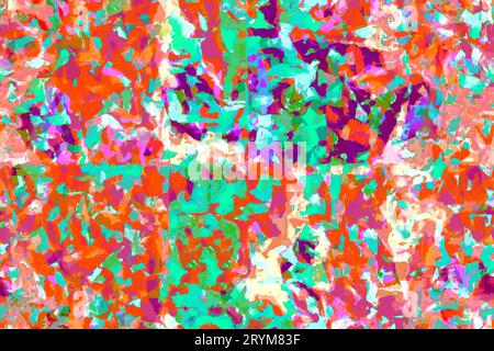 Original Ölgemälde auf Leinwand. Abstrakter Kunsthintergrund. . Fragment von Kunstwerken. Pinselstriche. Moderne Kunst Zeitgenössische Kunst Farbenfroher Text Stockfoto