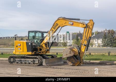 Calgary, Alberta, Kanada. Mai 2023. Grabbohrung Für Bagger. Stockfoto