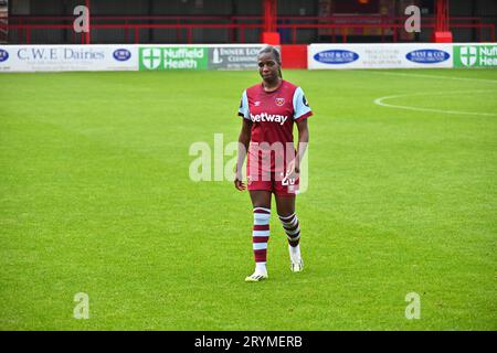 LONDON, ENGLAND - 1. OKTOBER: Viviane Asseyi. Damen Super League. West Ham Frauen Stockfoto