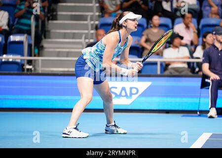 Tokio, Japan. Oktober 2023. Martina Hingis (SUI) Tennis : Ausstellungs-Match im Ariake Colosseum während TORAY PAN PACIFIC OPEN TENNIS 2023 in Tokio, Japan. Quelle: SportsPressJP/AFLO/Alamy Live News Stockfoto