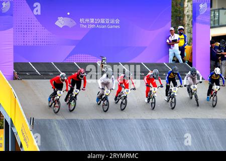 Jieshou, China. Oktober 2023. Allgemeine Ansicht, 1. Oktober 2023 - Radfahren : im Chun'an Jieshou Sports Centre Mountain Bike Course während der China Hangzhou Asian Games 2022 in Jieshou, China. Quelle: Naoki Nishimura/AFLO SPORT/Alamy Live News Stockfoto