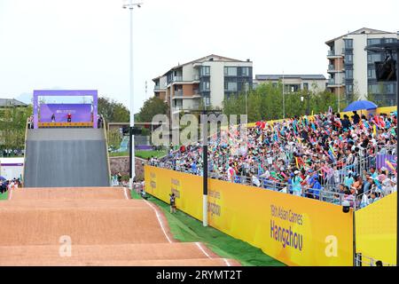 Jieshou, China. Oktober 2023. Allgemeine Ansicht, 1. Oktober 2023 - Radfahren : im Chun'an Jieshou Sports Centre Mountain Bike Course während der China Hangzhou Asian Games 2022 in Jieshou, China. Quelle: Naoki Nishimura/AFLO SPORT/Alamy Live News Stockfoto