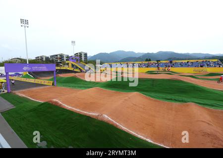 Jieshou, China. Oktober 2023. Allgemeine Ansicht, 1. Oktober 2023 - Radfahren : im Chun'an Jieshou Sports Centre Mountain Bike Course während der China Hangzhou Asian Games 2022 in Jieshou, China. Quelle: Naoki Nishimura/AFLO SPORT/Alamy Live News Stockfoto