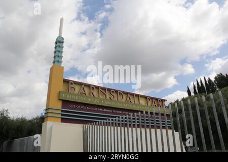 Barnsdall Park Standort von Frank Lloyd Wright Hollyhock House Los Angeles, Kalifornien Stockfoto