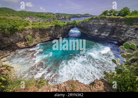 Broken Beach in Nusa Penida Island, Bali, Indonesien Stockfoto