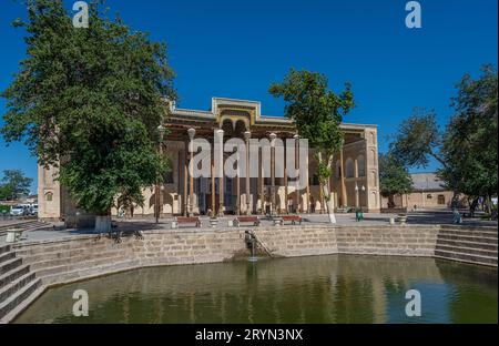 Bolo Hauz Moschee, Buchara, Usbekistan Stockfoto