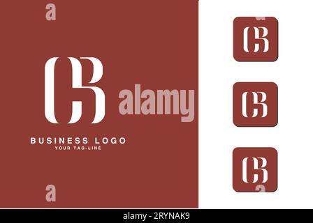 CB, BC, Logo-Monogramm mit abstrakten Buchstaben Stock Vektor