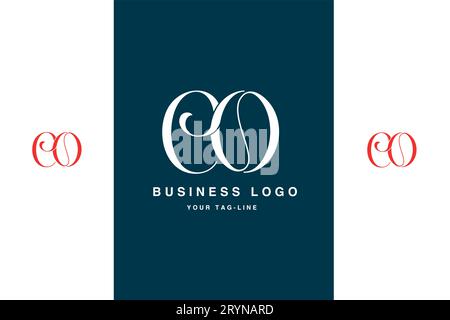 CO, OC, Logo-Monogramm für abstrakte Buchstaben Stock Vektor