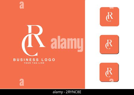 CR, RC, Logo-Monogramm mit abstrakten Buchstaben Stock Vektor