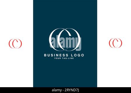 CO, OC, Logo-Monogramm für abstrakte Buchstaben Stock Vektor
