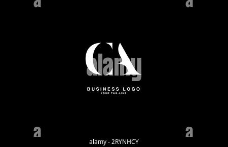 CA, AC, abstrakte Buchstaben Logo-Monogramm Stock Vektor