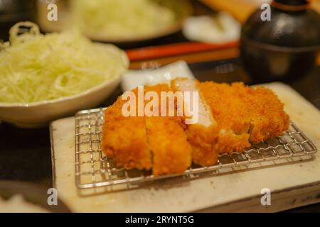 Tonkatsu-Essen Stockfoto