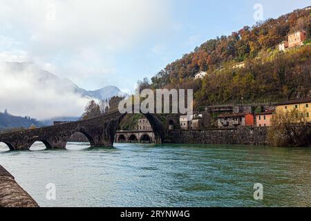 Brücke Ponte della Maddalena Stockfoto