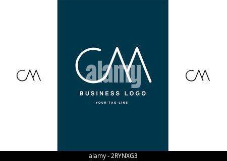 CM, MC, Logo-Monogramm mit abstrakten Buchstaben Stock Vektor