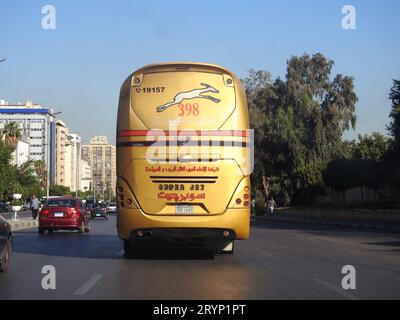 Kairo, Ägypten, 10. September 2023: Super Jet Bus, Superjet Lines, offiziell die Arab Union for Land Transport Company, ein großer gemeinsamer Träger von Passeng Stockfoto
