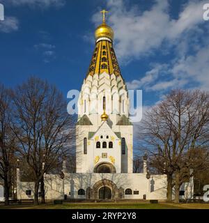 Russische Gedächtniskirche, Russisch-Orthodoxe Kirche, Leipzig, Sachsen, Deutschland Europa Stockfoto
